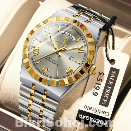 POEDAGAR Luminous Quartz Men’s Watch